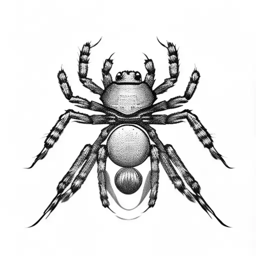 Spider With Red Eyes On Back