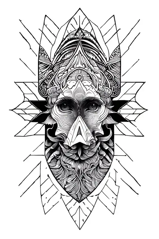 Geometric Alex Grey Blackout Sleeve