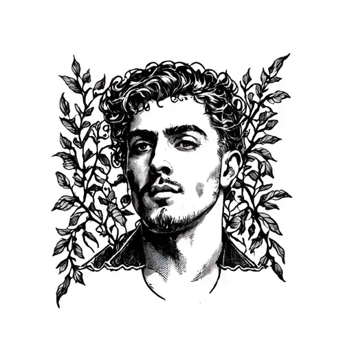 Male Face Portrait Vine Metanicals