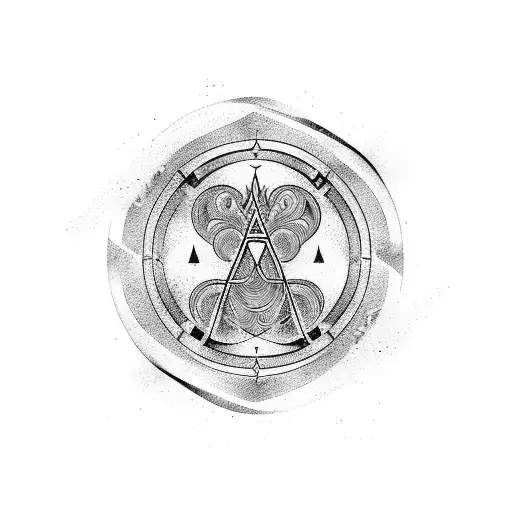 A Virgo Symbol Incorporated Into A Vinyl Record