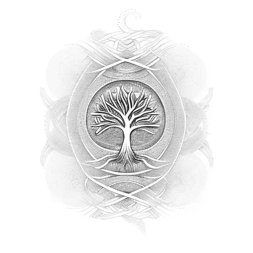 Combine The Tree Of Life And The Human Body In A Unique And Intricate Design