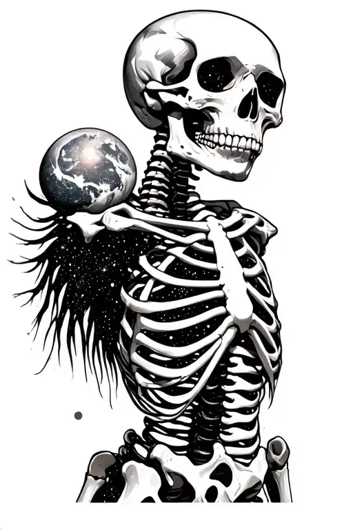 Skeleton Atlas Carrying The Galaxy