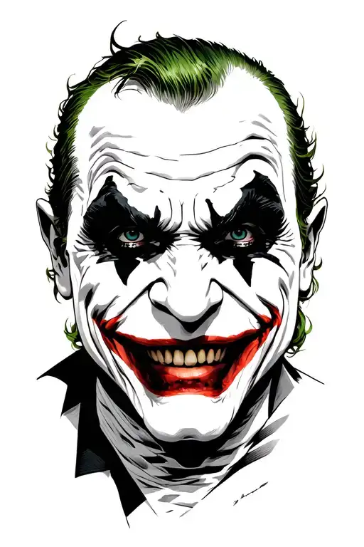 Joker From The Dark Knight Who Smiles And Grimaces