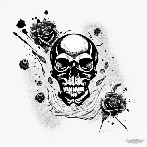 Black Skull Trash Polka