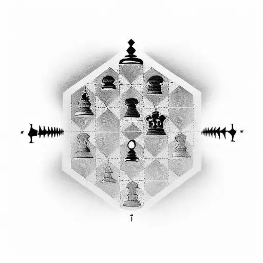 A Chessboard With Electrical Symbols As The Chess Pieces