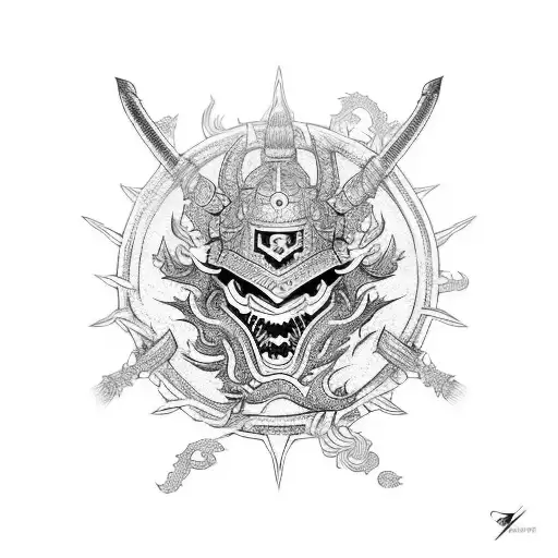 A Samurai Armor Adorned With Dragon Motifs