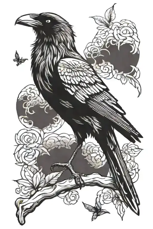 Small Raven Standing