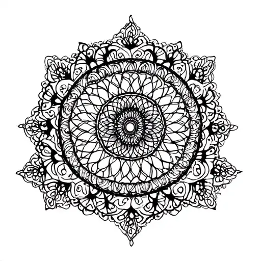 Mandala And Lace Pattern