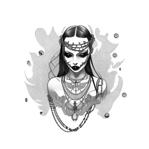 Gothic Woman With Chains