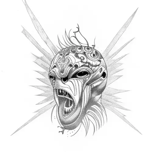 Crow With Junji Ito Drawing Style