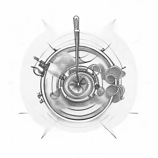 A Music Note Intertwined With A Film Reel