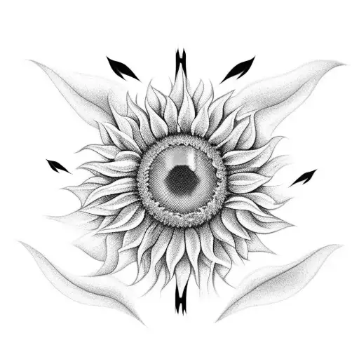 A Tooth-shaped Sunflower With Dental Tools As Its Petals