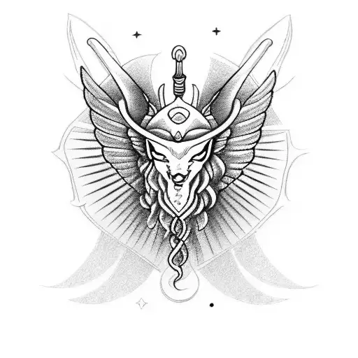 A Unique Design Combining The Capricorn Zodiac Sign And Angel Numbers