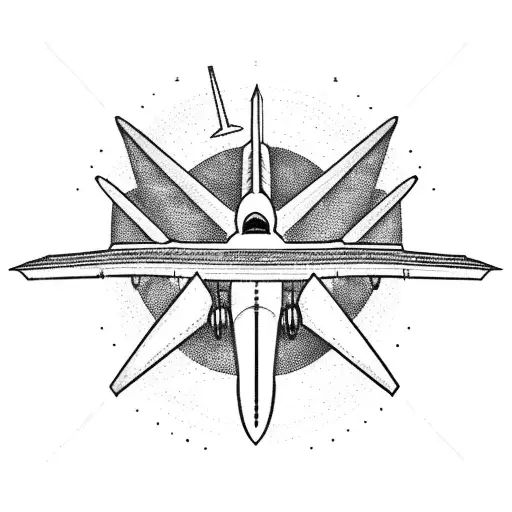 Airplane With Saturn And Scorpion