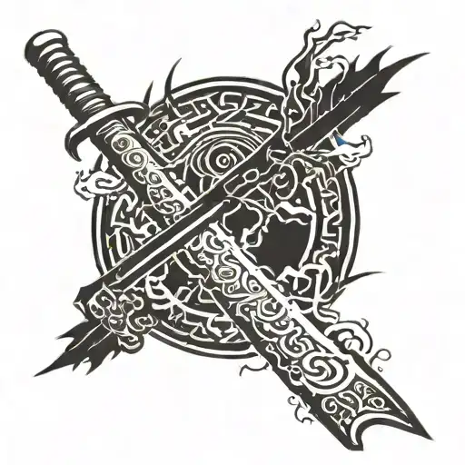 Samurai Sword With Lightning