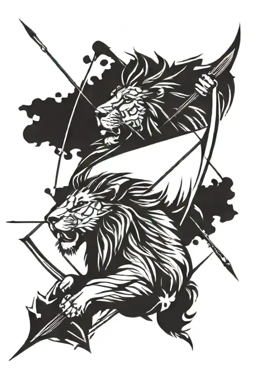 Lion Archery Arrow Design Inspired