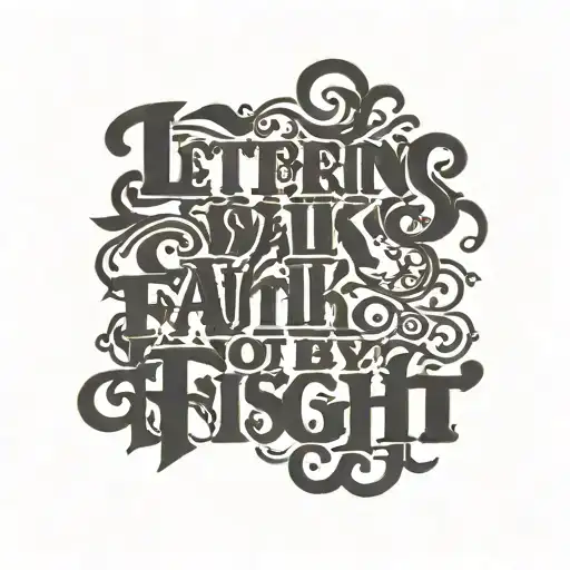 Lettering Walk By Faith Not By Sight