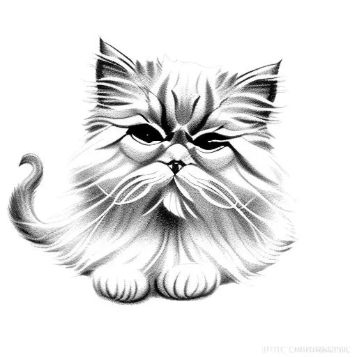 Persian Cat And Love