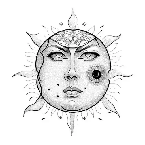 Matching Sun And Moon Face