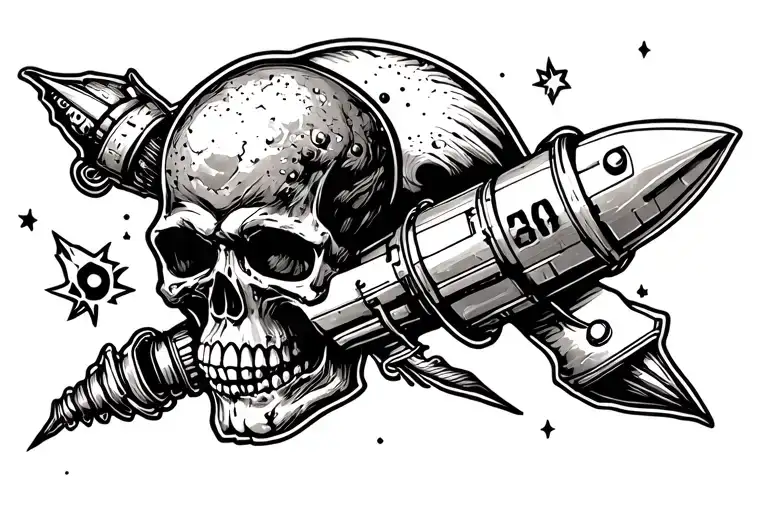 Skull And Rocket