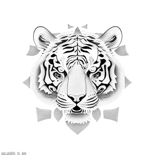 Stars With Tiger And Flowers