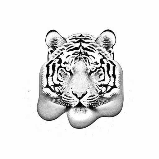 A Tiger Riding A Motorbike