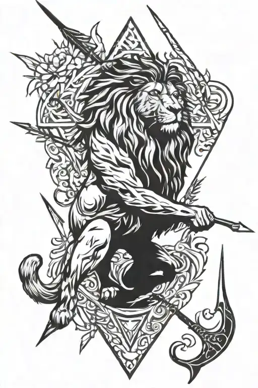 Lion Archery Arrow Design