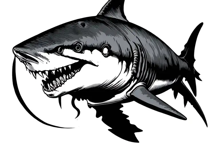 Shark With A Broken Mouth