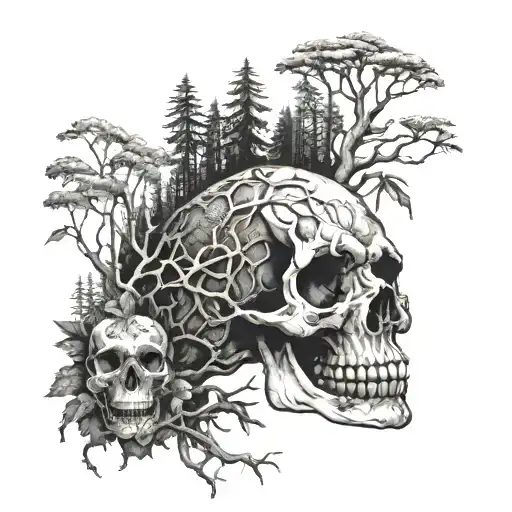 Forest With Skull Ghille
