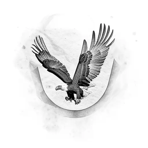 American Bald Eagle Fighting A Andean Condor Their Talons Together