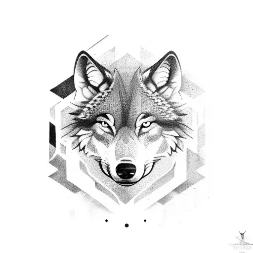 A Wolf Leaving A Dark Sea