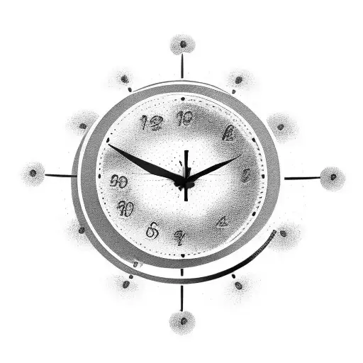 Footprints With Clock