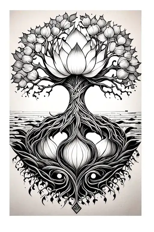 Lotus Style Tree Of Life