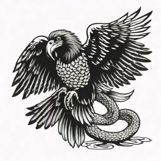 Condor Flying With Snake In Its Mouth