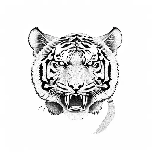 Tiger Under The Toronto Skyline