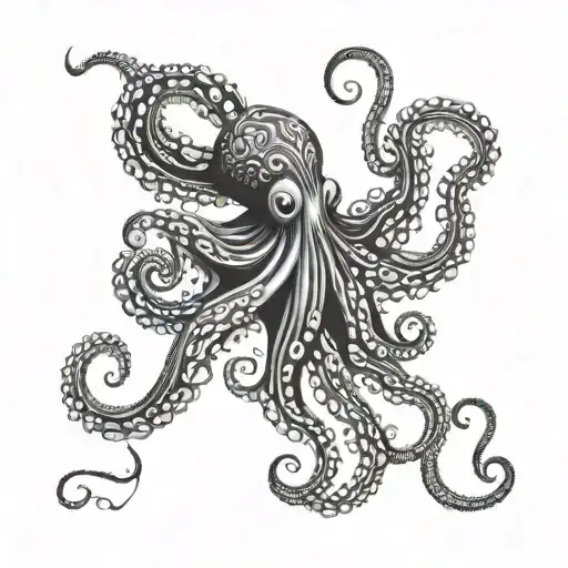 Octopus Made Entirely Of Black
