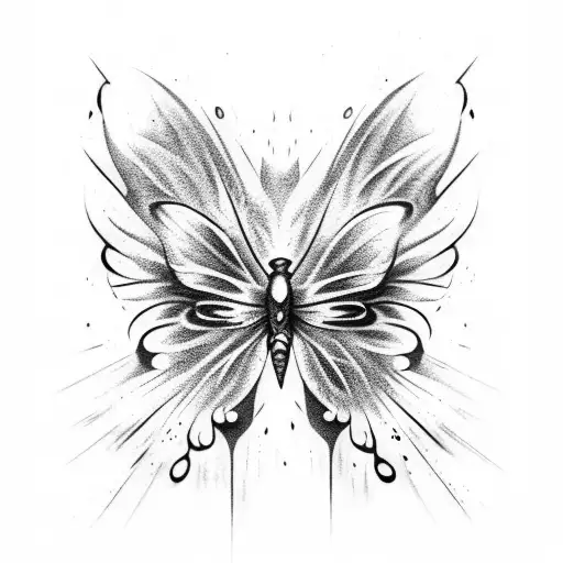 Dark Butterfly Dripping Blood