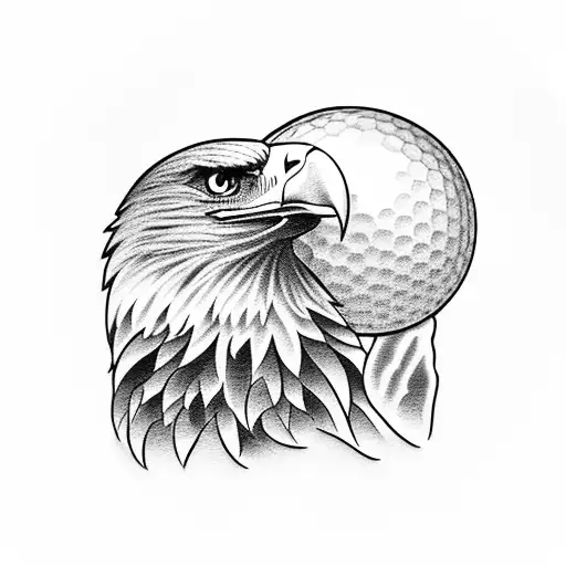 Eagle Holding A Golf Ball Winking