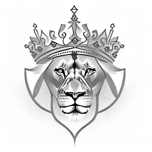 A Majestic Lion Wearing A Crown With The Letter W Incorporated Into The Design