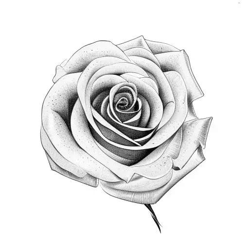 A Rose With The Stem Saying Loyal