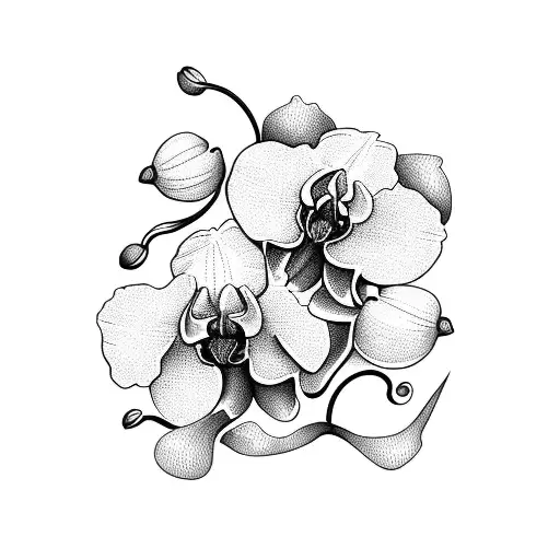 A Tattoo With An Orchid