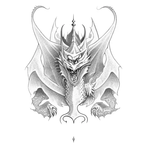 Medieval Character With Dragon