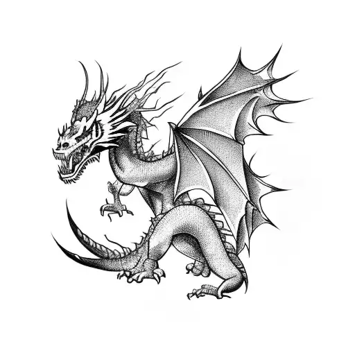 A Fierce Dragon Engaged In A Jiu-jitsu Match With A Skilled Martial Artist