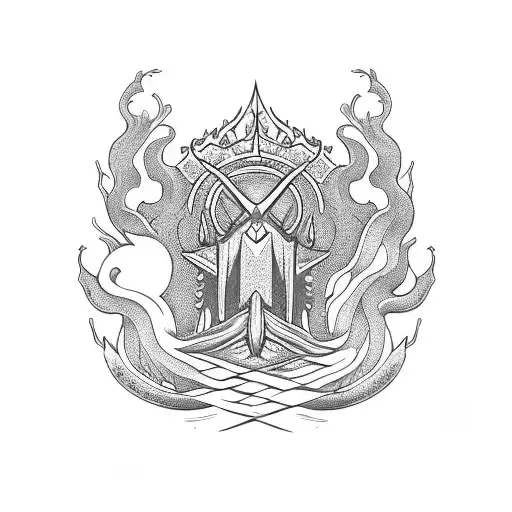 Laurel Crown With Book And Leviathan