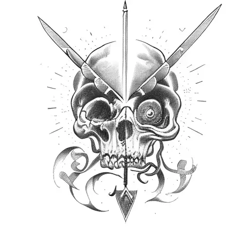 Dagger With Heart And Brain