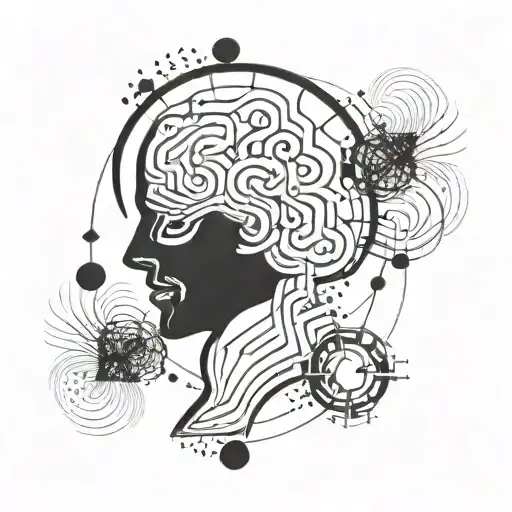 Combine Mathematical Symbols With Abstract Brain Waves For A Unique Design