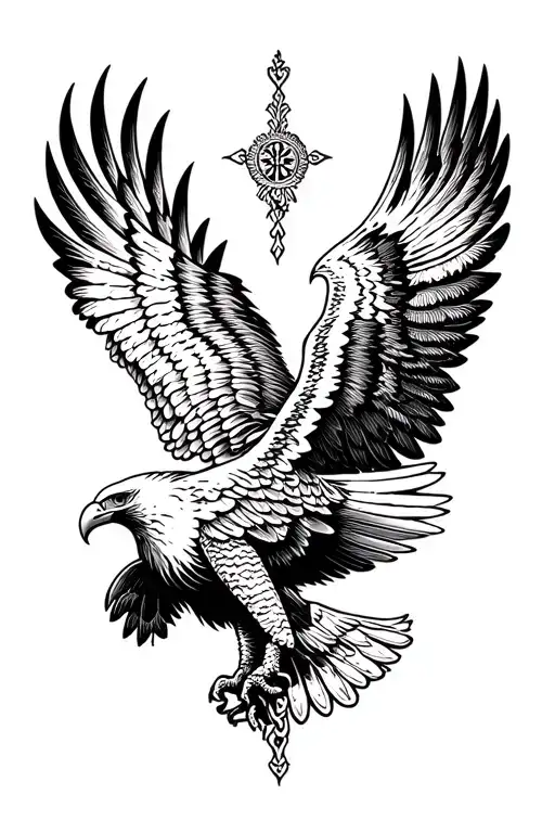 Traditional Polish Eagle Soaring