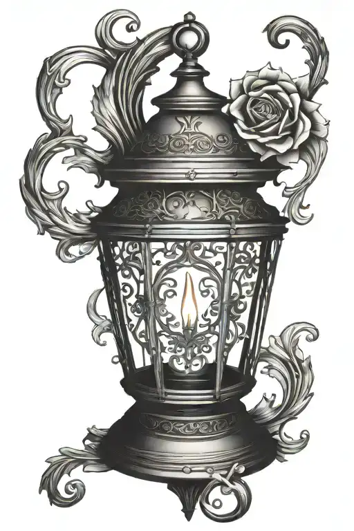 Gothic Candle Lantern No Flame