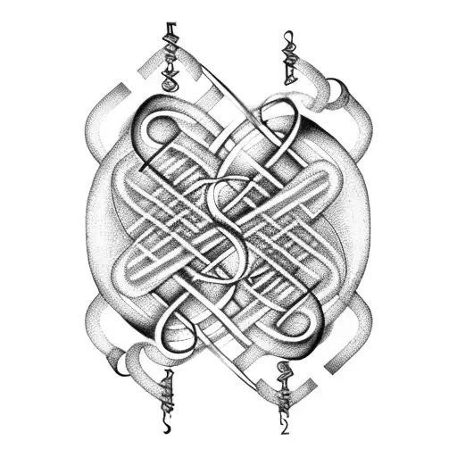 A Dna Double Helix Forming A Treble Clef