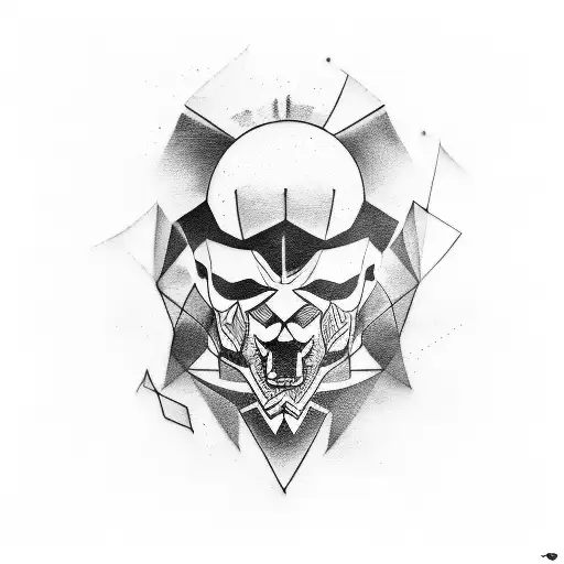 An Abstract Tattoo Of A Rapper In Mid-performance